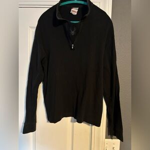 Spyder Black Long Sleeve Quarter-Zip